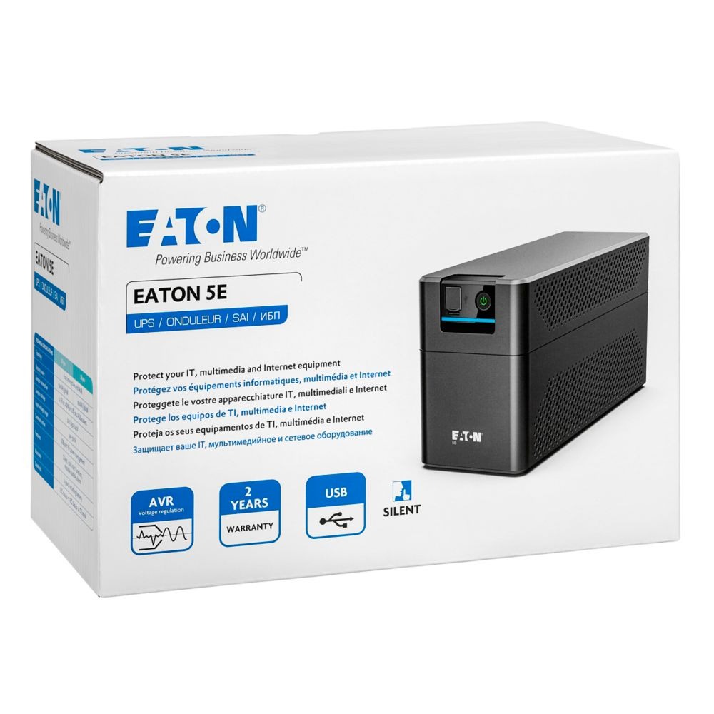 Джерело безперебійного живлення Eaton 5E G2, 900VA/480W, USB, 2xSchuko пластик (5E900UD)